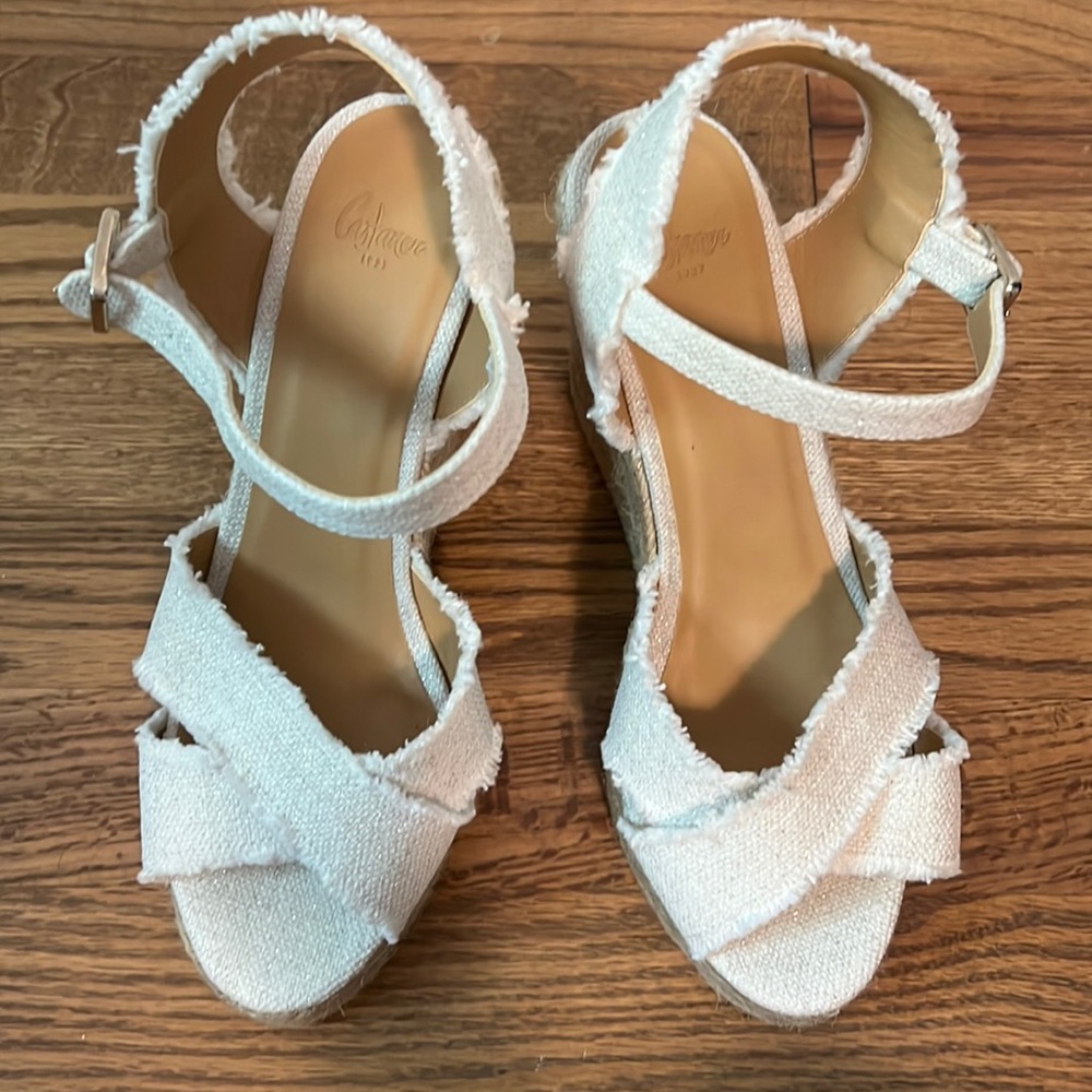 Castaner Espadrille Natural Sparkle, size 38